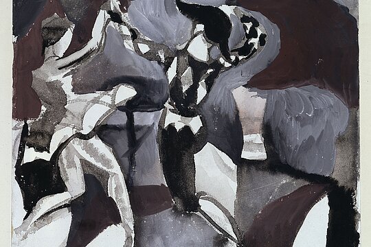 August Macke, Tänzer, 1914, Staatliche Museen zu Berlin, Kupferstichkabinett, Foto: Jörg P. Anders