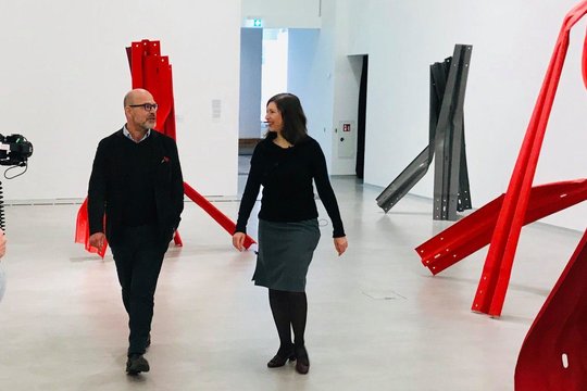 RBB-Rundgang, Foto: © Felix Schnieder-Henninger (In der Ausstellung von Bettina Pousttchi "In Recent Years", Berlinische Galerie)