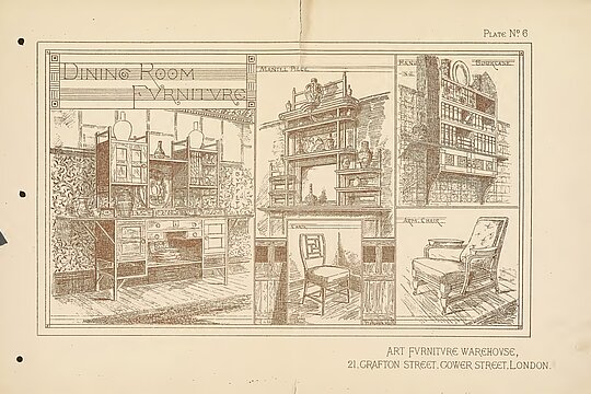 Plate No. 6 in „Art Furniture“, 1877 
© Public Domain Mark / Internet Archive 