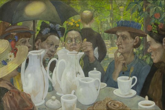 Hans Baluschek, Hier können Familien Kaffee kochen, 1895,Bröhan-Museum, Berlin, Foto: Martin Adam, Berlin